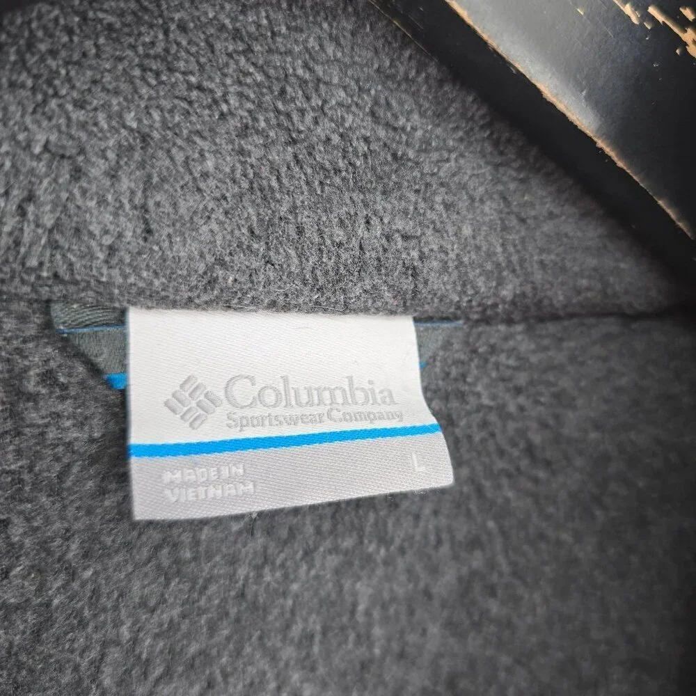 Columbia Gray Flecce Sweater Vest Men Size Large
